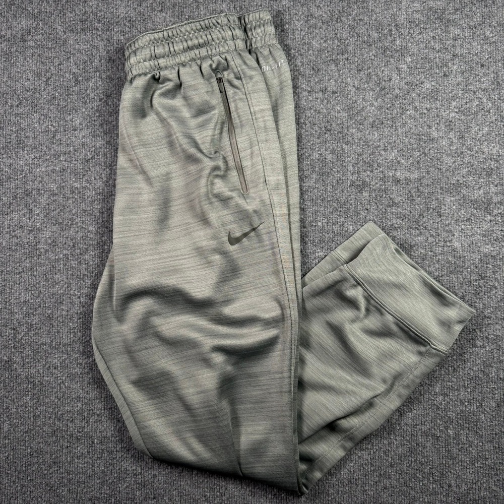 Nike Elite Basketball Pants Mens XL Grey Dri-Fit Zipper Pockets 677485-037